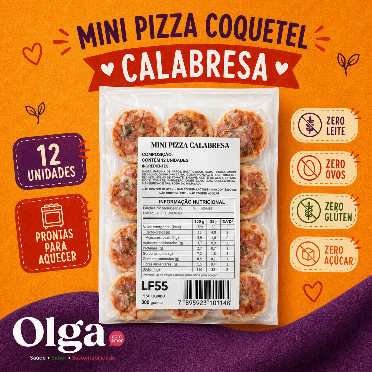 COQUETEL MINI PIZZA CALABRESA