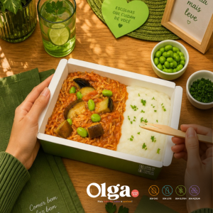 RAGÚ VEGANO COM PURÊ CREMOSO DE INHAME
