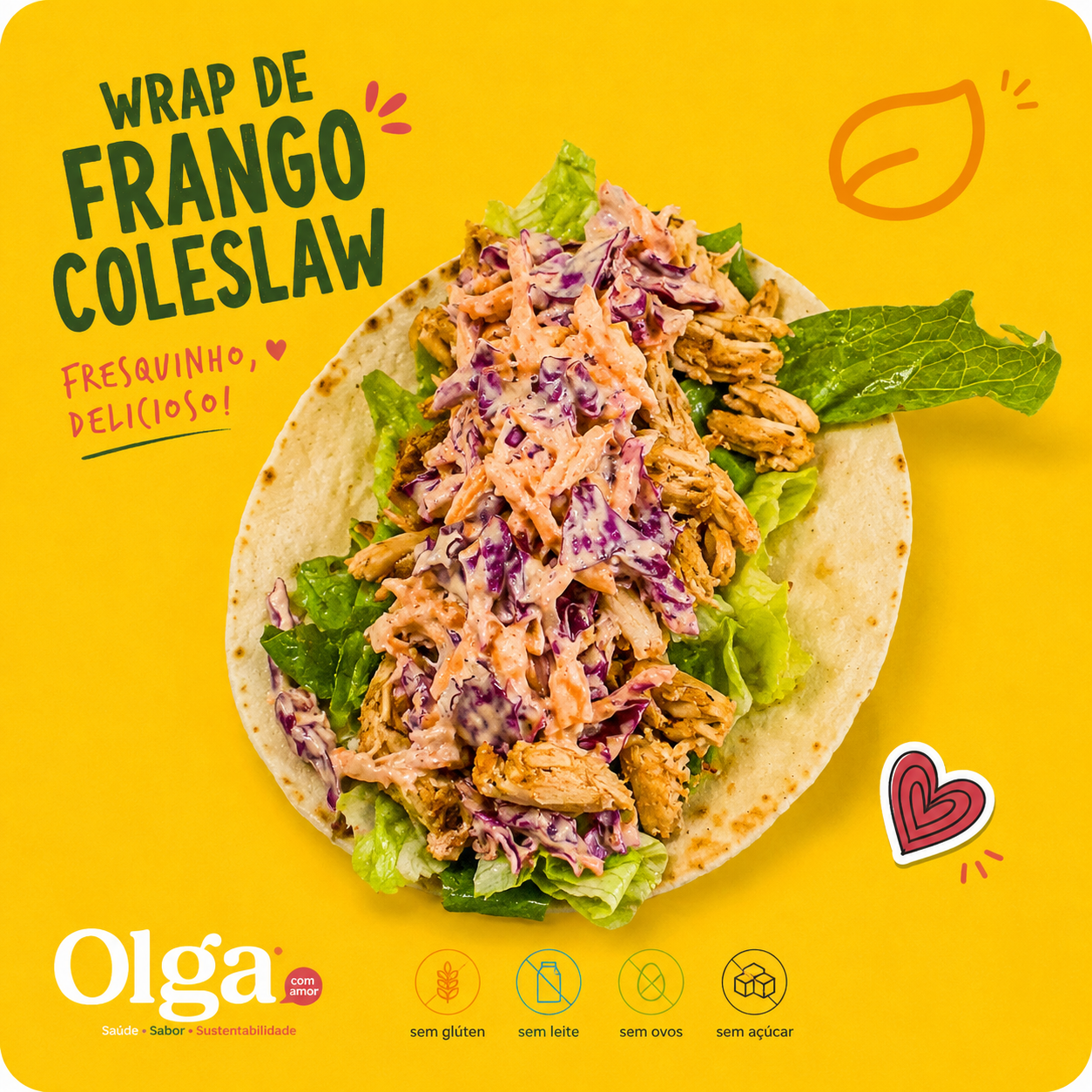 Wrap Coleslaw Fresquinho