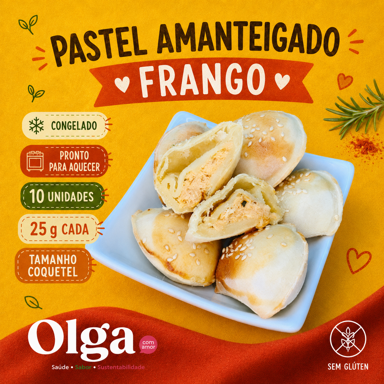 PASTEL AMANTEGADO SABOR FRANGO