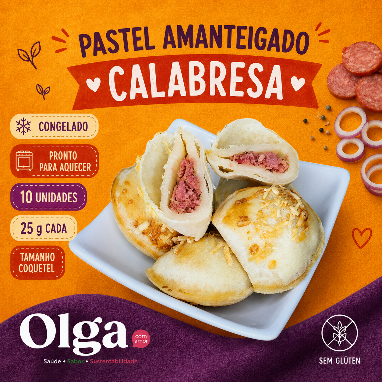 PASTEL AMANTEGADO SABOR CALABRESA