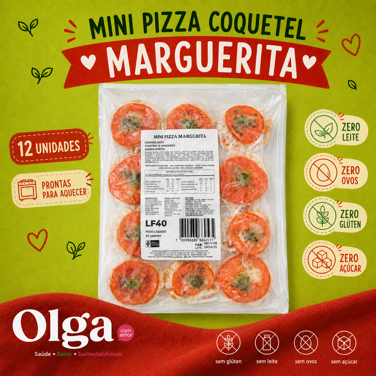 COQUETEL MINI PIZZA MARGUERITA