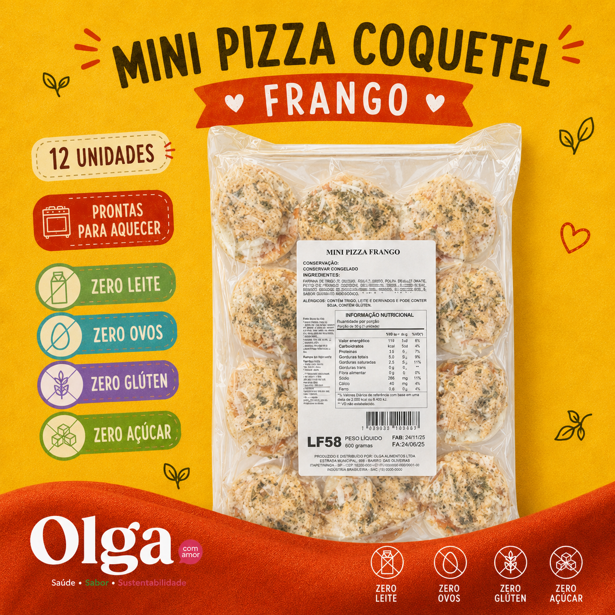 COQUETEL MINI PIZZA FRANGO