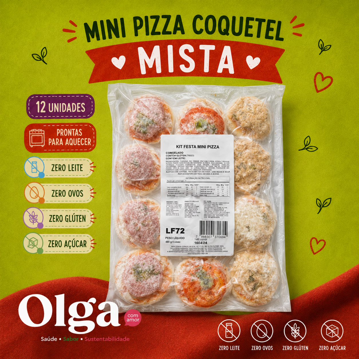 KIT FESTA MINI PIZZA SORTIDO