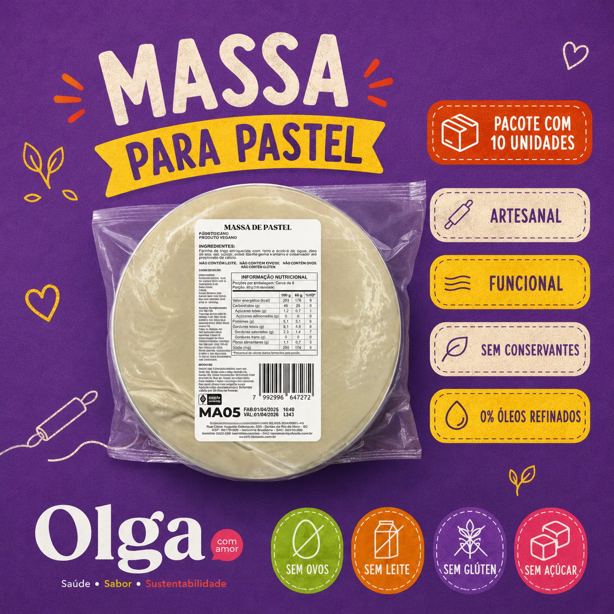 MASSA DE PASTEL